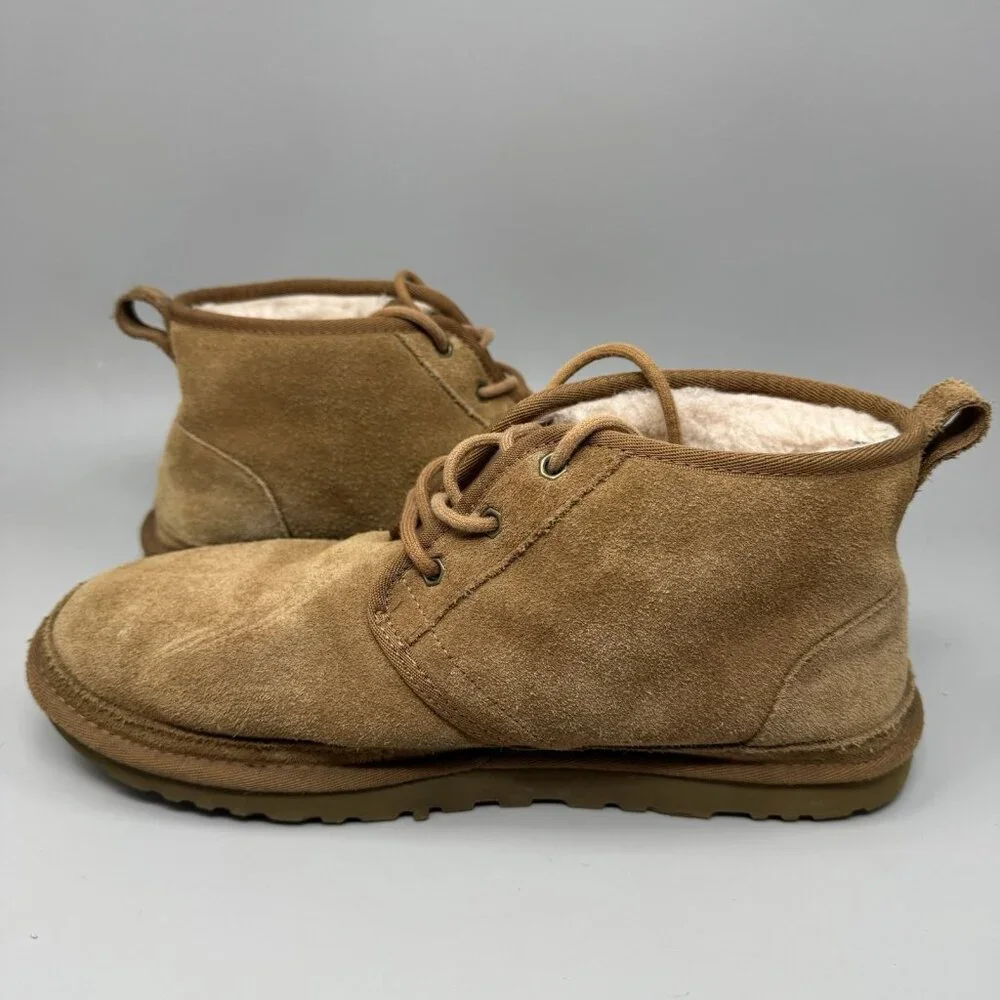 UGG Neumel 3236 Chukka Ankle Boots Chestnut Suede Men's Size 11 Warm Lined